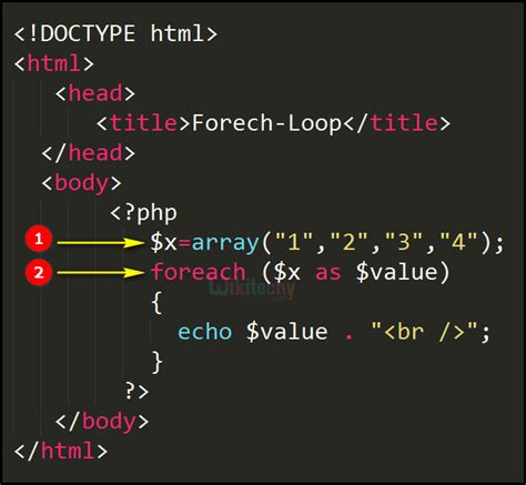 php foreach|foreach php w3schools.